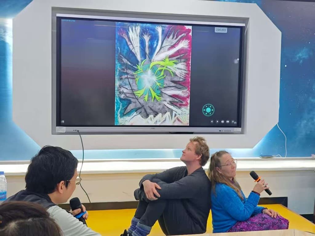 Experiential art exercise — reflecting on colorful mandala artwork